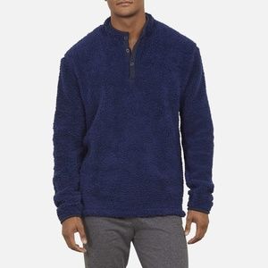 Kenneth Cole REACTION Men's Henley Fleece Top